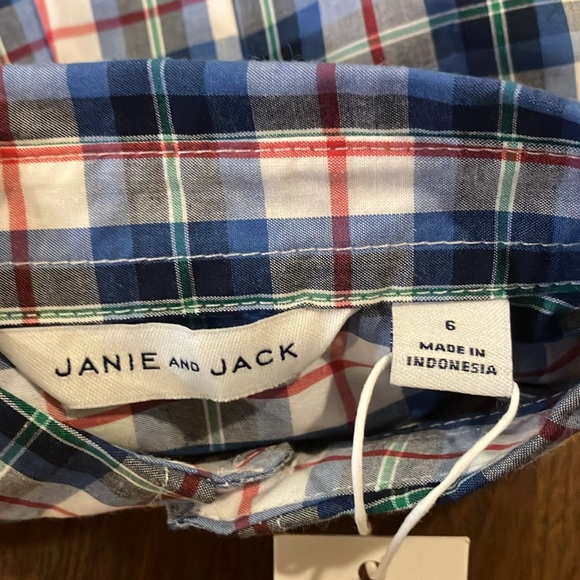 NWT- The Plaid Poplin Shirt by Janie & Jack - Picture 6 of 8